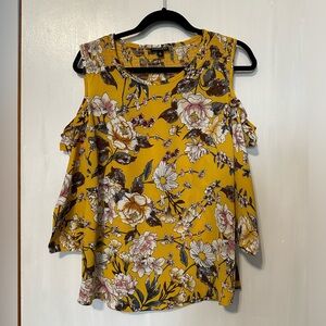 Women’s Roz & Ali Blouse, Size Small, Cold Shoulder Style
